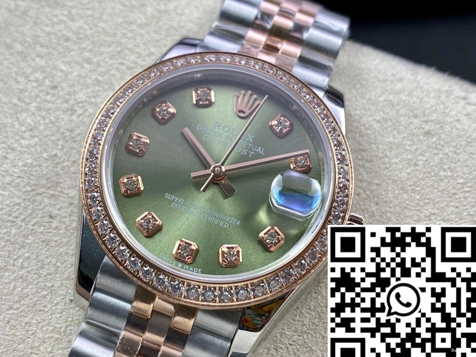 Dial Diamond-set 31MM Rolex Datejust Factory EW Green 1221